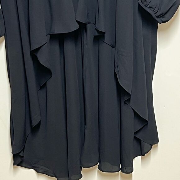 NWT Torrid Georgette Smocked Hi Lo Tunic Black Sz 4X Host Pick - Picture 6 of 8